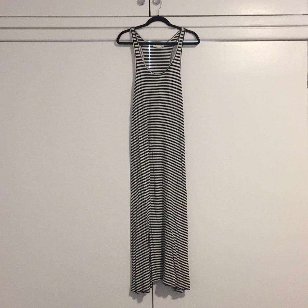 Zimmermann black and white striped long dress 1